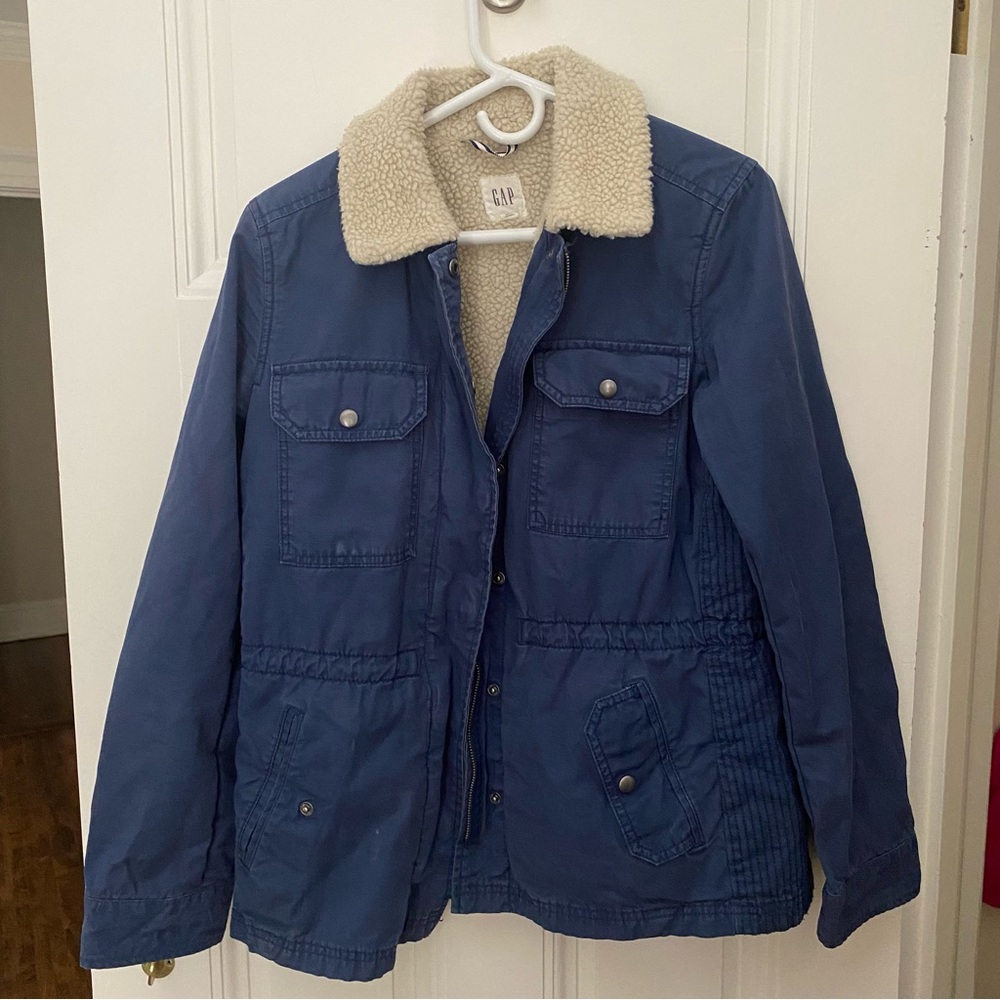 gap shearling jacket
